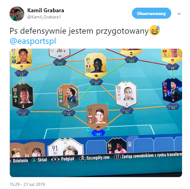 DEFENSYWA Kamila Grabary w grze FIFA 19